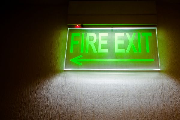 Fire Exit Sign Installation
